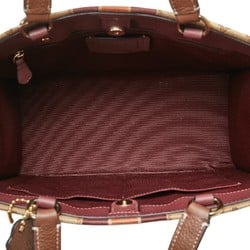 Coach Dempsey Carryall Char Jacquard Stripe and Handbag Shoulder Bag CQ877 IMVGB Brown Canvas Leather Women's COACH