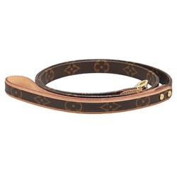 Louis Vuitton Monogram Dog Leash Collar Pet Lead M80338 Brown PVC Leather Women's LOUIS VUITTON