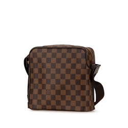 Louis Vuitton Damier Olaf PM Shoulder Bag N41442 Brown PVC Leather Women's LOUIS VUITTON