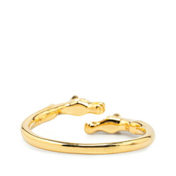 Hermes Cheval Horse Double Bangle Gold Plated Women's HERMES