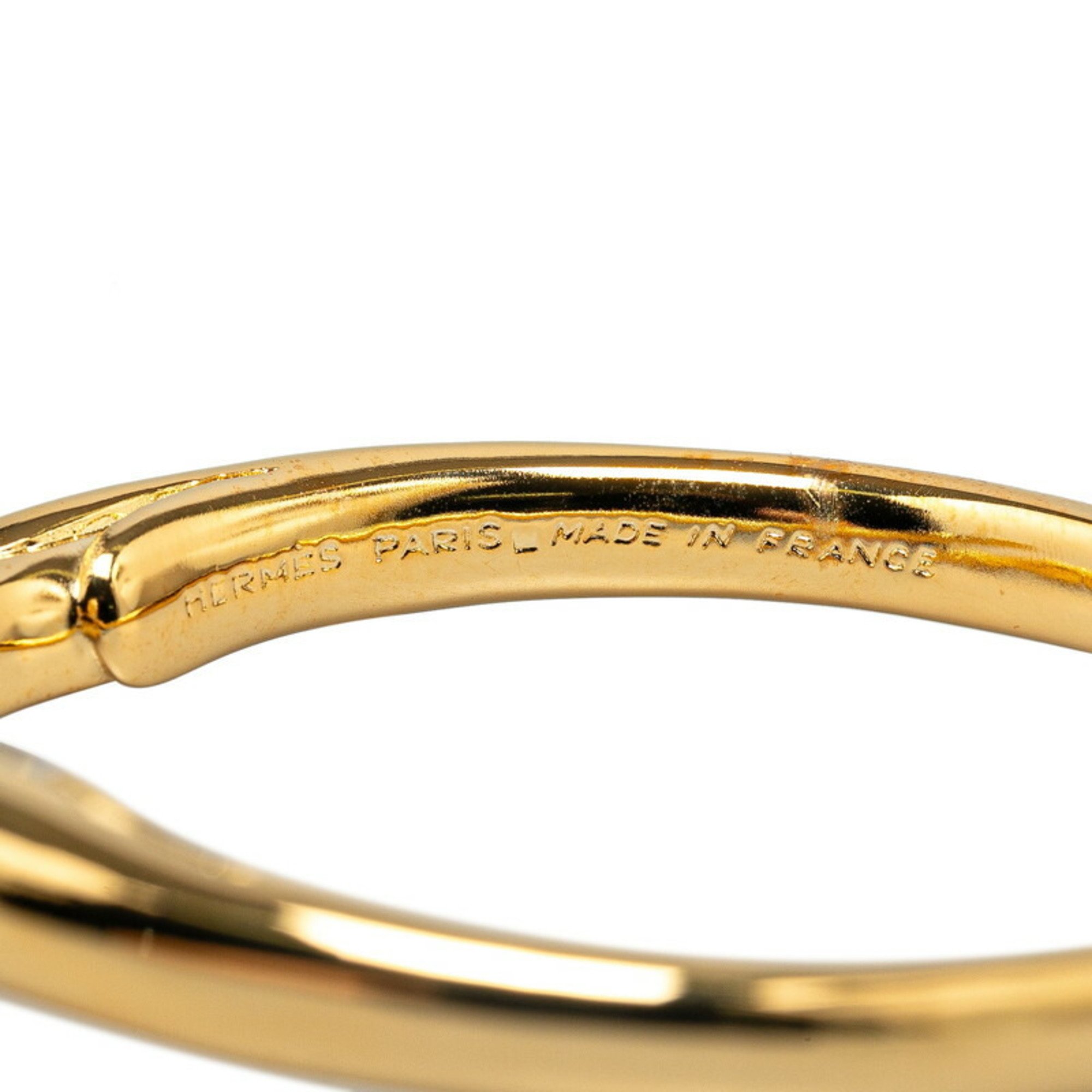 Hermes Cheval Horse Double Bangle Gold Plated Women's HERMES