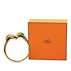 Hermes Cheval Horse Double Bangle Gold Plated Women's HERMES