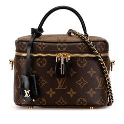 Louis Vuitton Monogram Vanity NV PM Bag Chain Shoulder M45165 Brown PVC Leather Women's LOUIS VUITTON