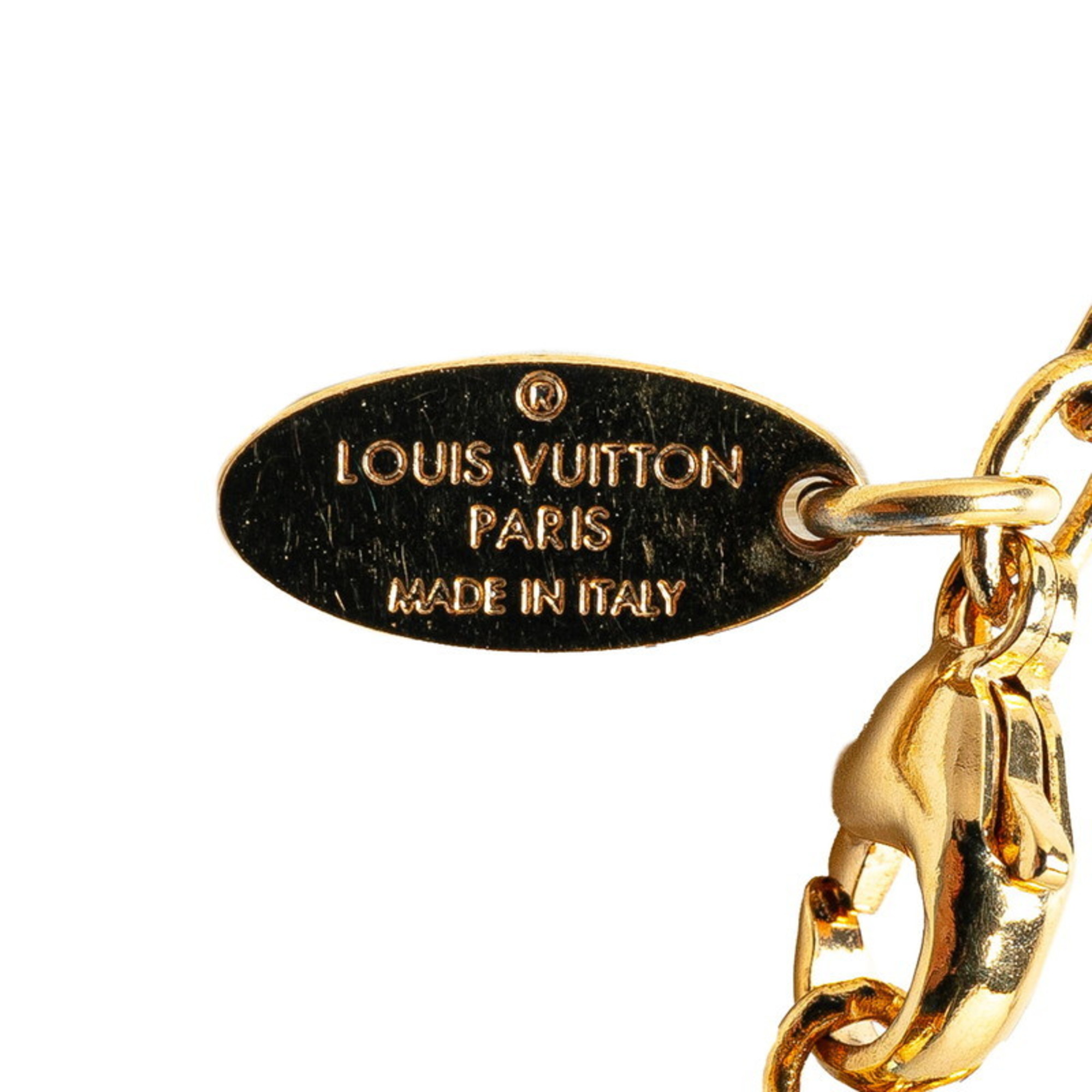 Louis Vuitton Collier Gamble LV motif necklace M65096 Gold Purple Plated Women's LOUIS VUITTON