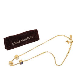 Louis Vuitton Collier Gamble LV motif necklace M65096 Gold Purple Plated Women's LOUIS VUITTON