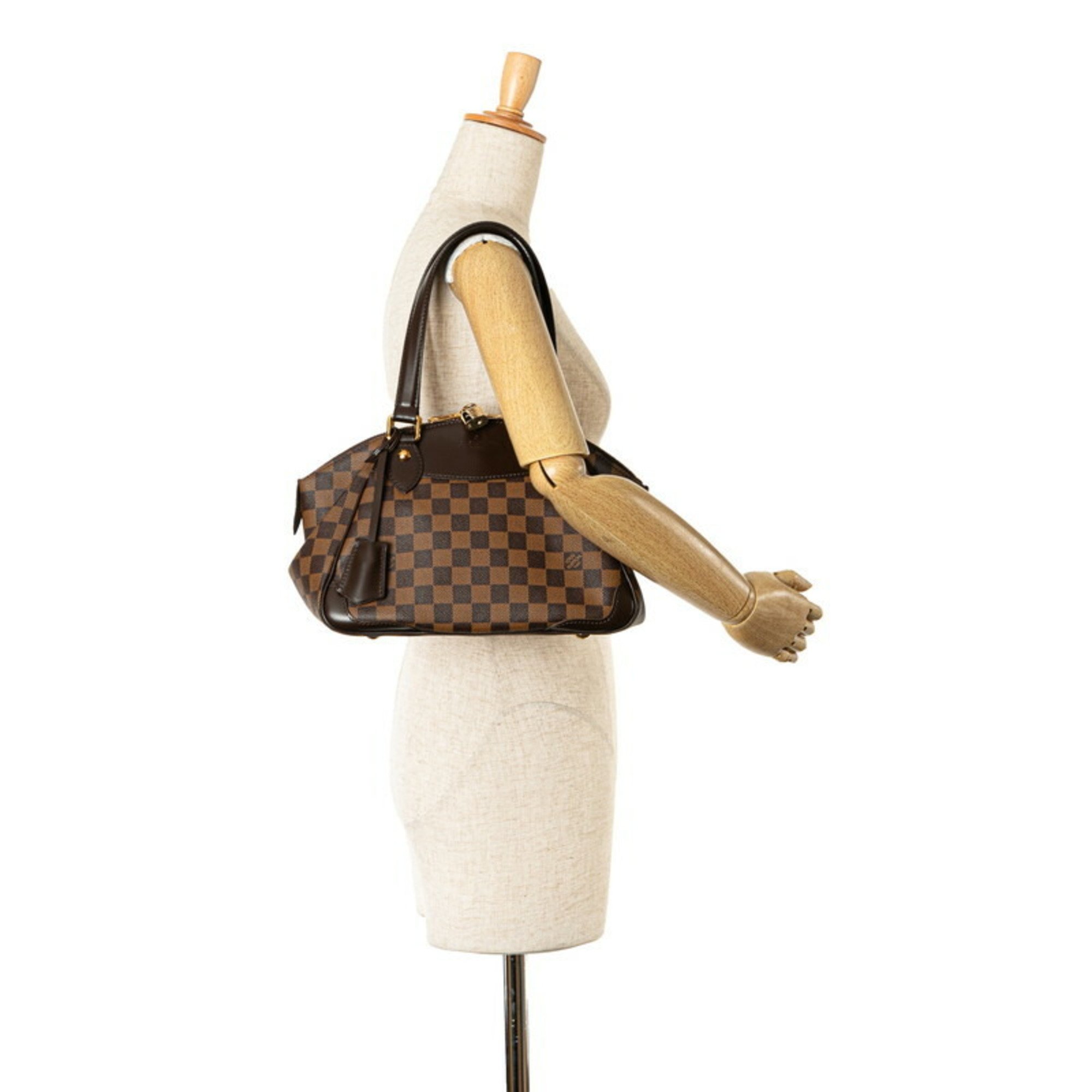 Louis Vuitton Damier Verona PM Handbag N41117 Brown PVC Leather Women's LOUIS VUITTON