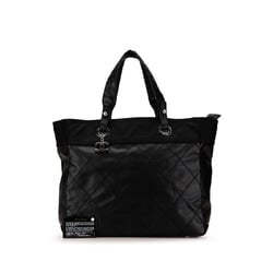 Chanel Coco Mark Paris Biarritz MM Handbag Tote Bag Black Leather Women's CHANEL