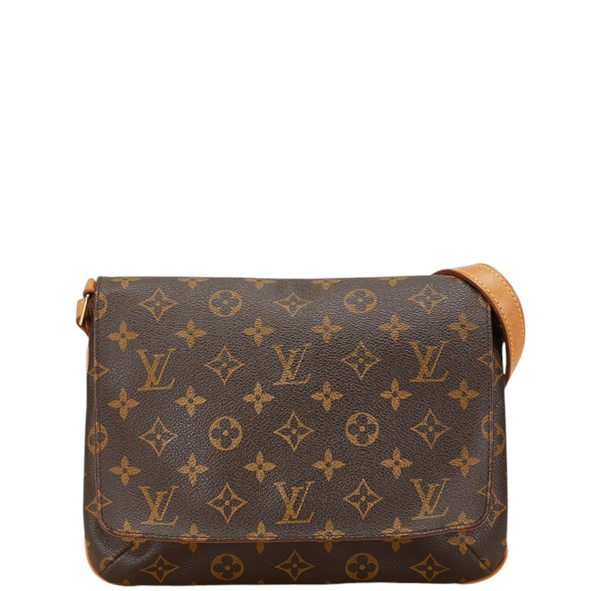 Louis Vuitton Monogram Musette Tango Long Shoulder Bag M51388 Brown PVC Leather Women's LOUIS VUITTON