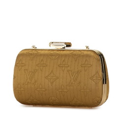 Louis Vuitton Monogram Motard Menodiaire Clutch Bag Chain Shoulder Gold Satin Women's LOUIS VUITTON