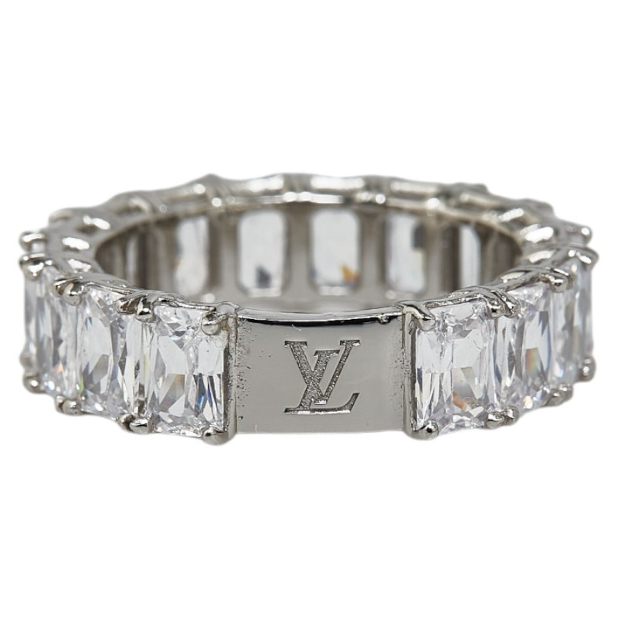 Louis Vuitton LV CRYSTALS RING Crystal Ring Size: L MP3363 Silver Metal Women's LOUIS VUITTON