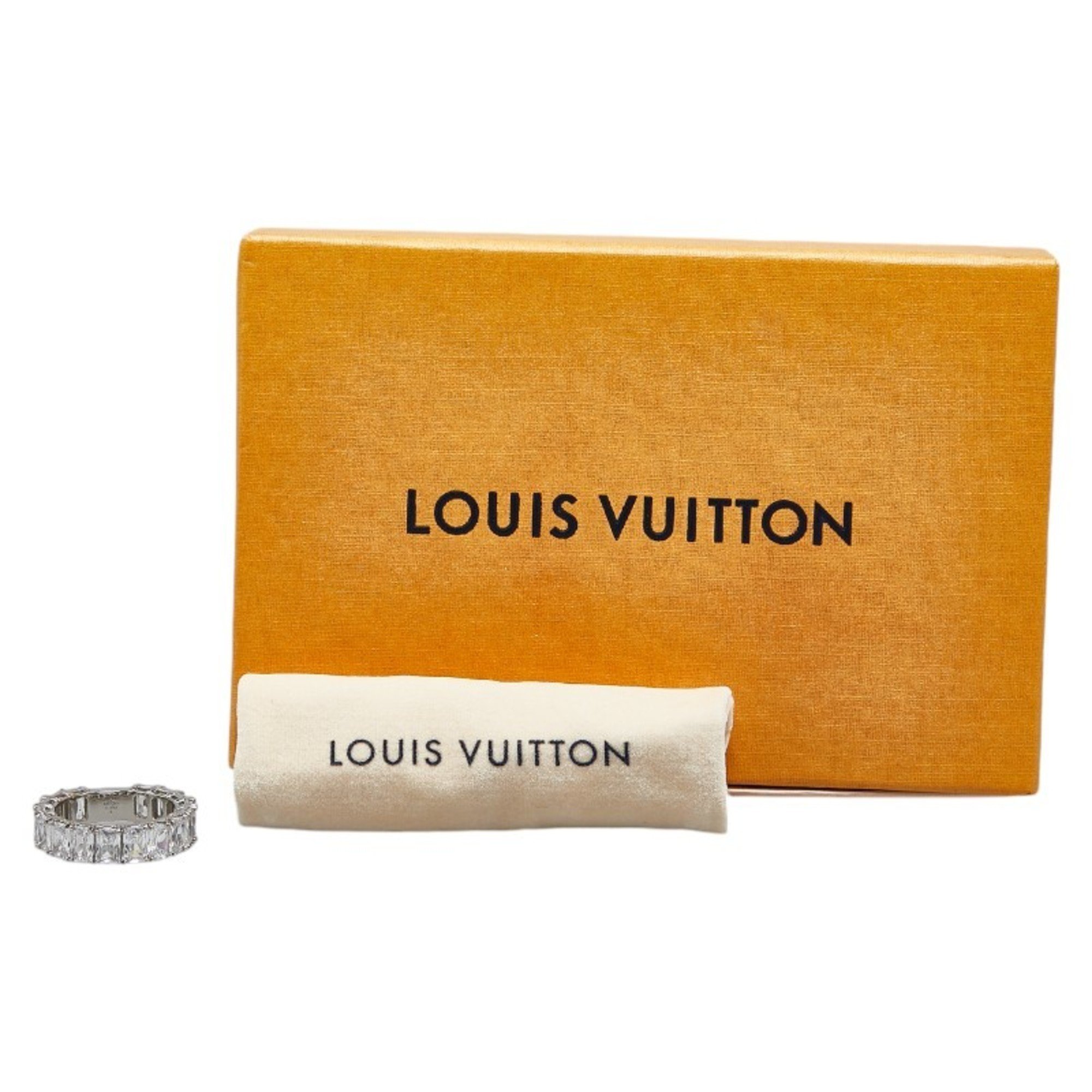 Louis Vuitton LV CRYSTALS RING Crystal Ring Size: L MP3363 Silver Metal Women's LOUIS VUITTON