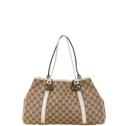 Gucci GG Canvas Double G Motif Shoulder Bag Tote 232957 Beige Pink Leather Women's GUCCI