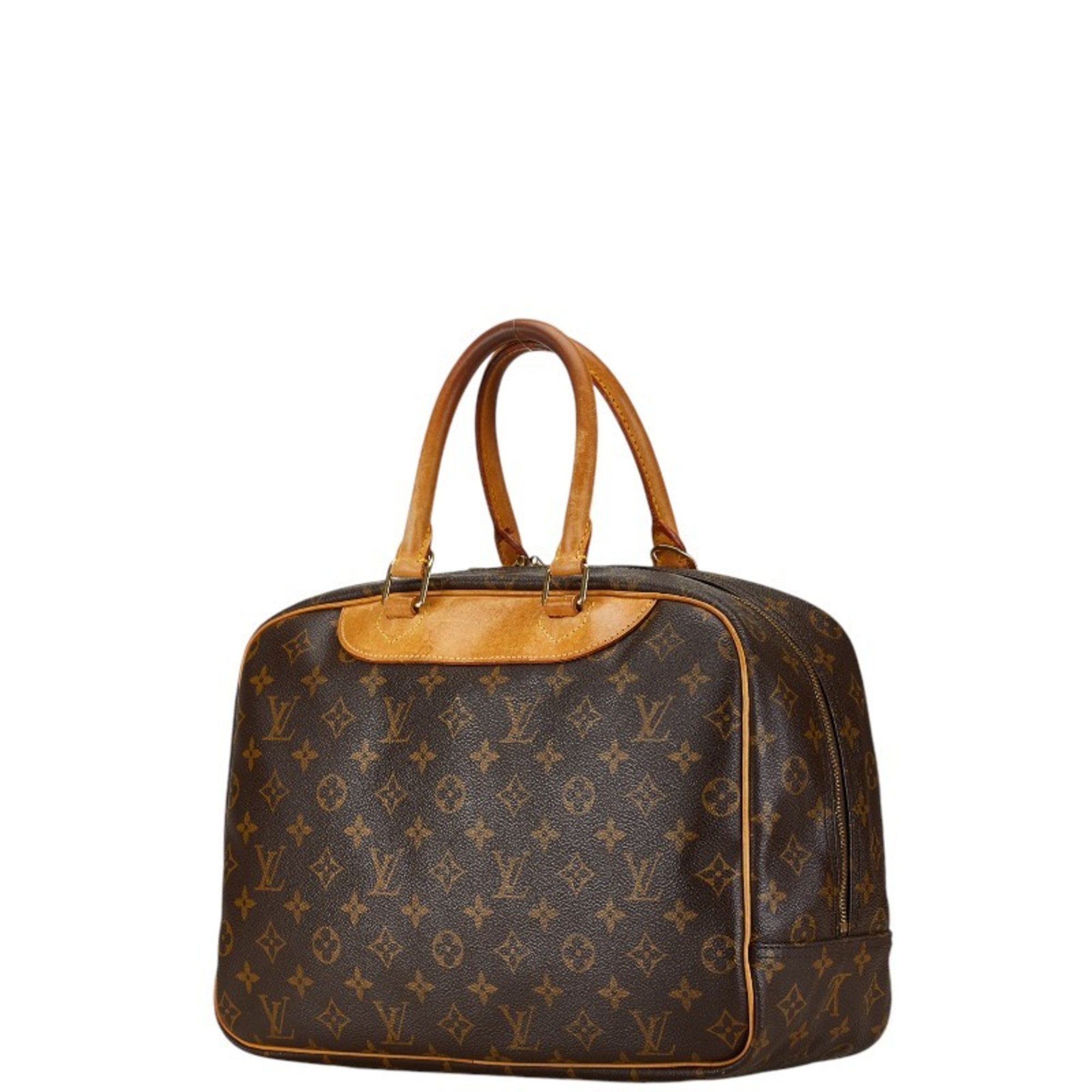 Louis Vuitton Monogram Deauville Handbag M47270 Brown PVC Leather Women's LOUIS VUITTON