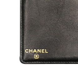 Chanel Coco Mark Long Wallet A13498 Black Caviar Skin Women's CHANEL