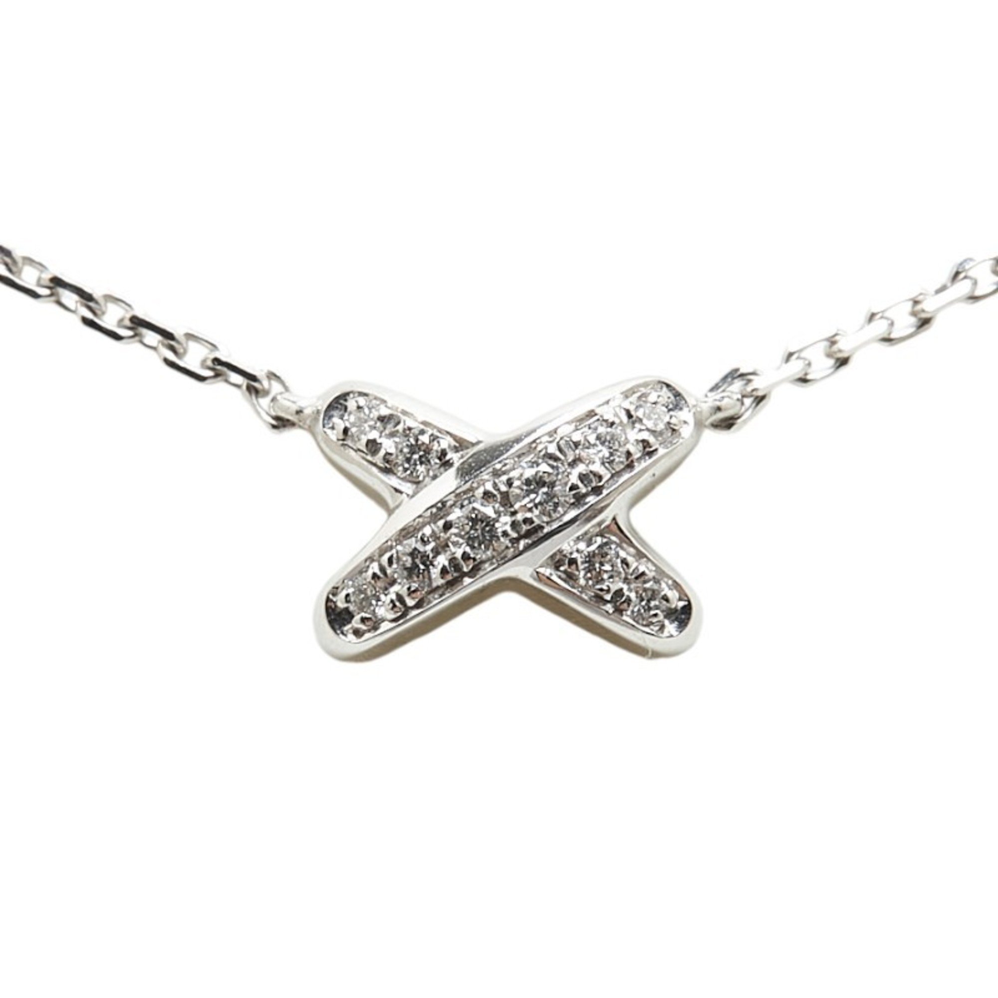 Chaumet Liens de Diamond Necklace Silver K18WG White Gold Women's