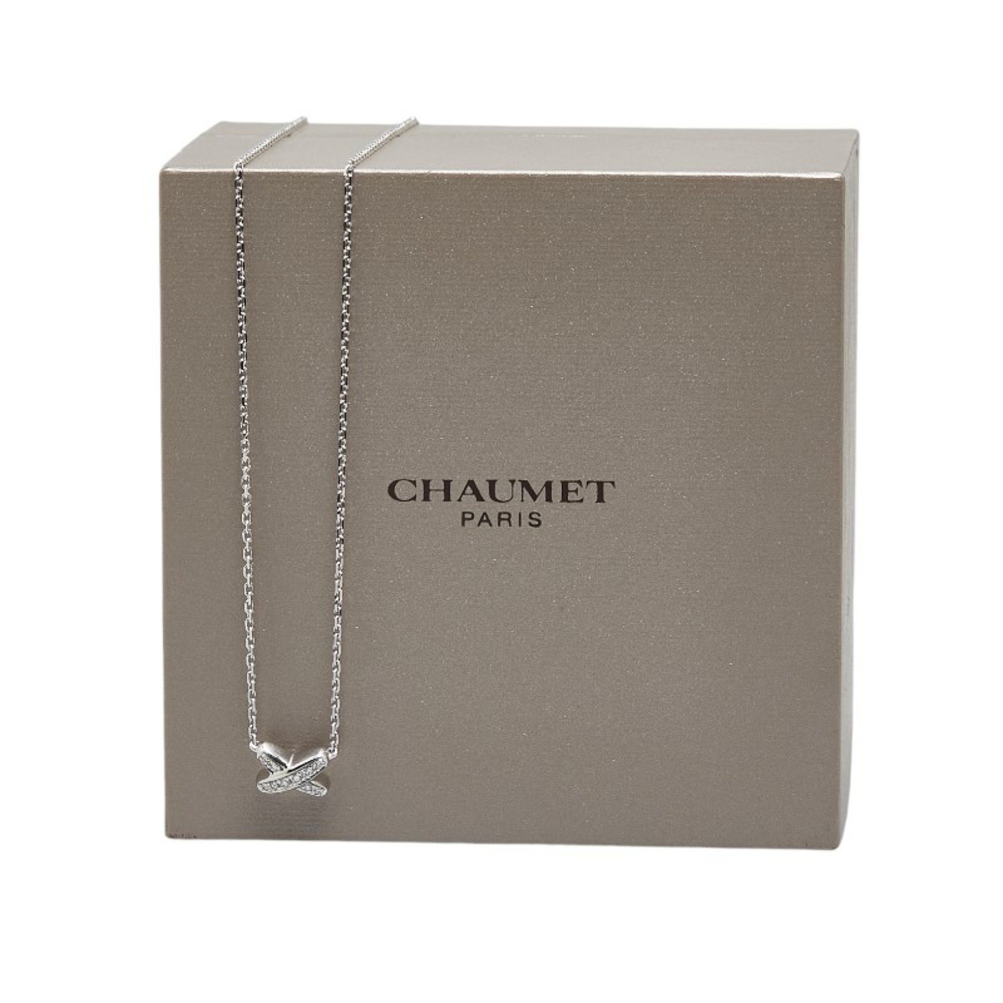 Chaumet Liens de Diamond Necklace Silver K18WG White Gold Women's