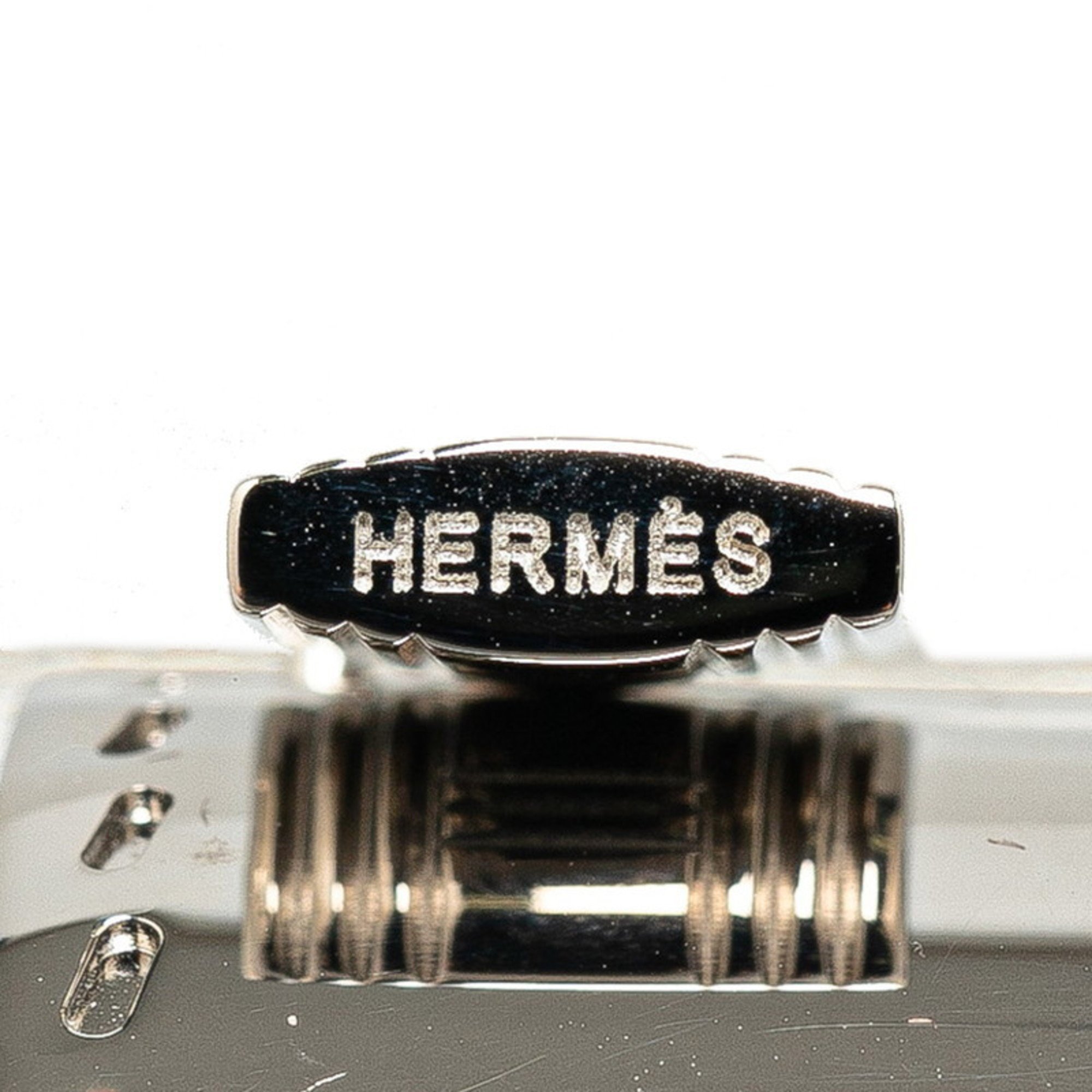 Hermes Padlock Scarf Ring Silver Metal Women's HERMES