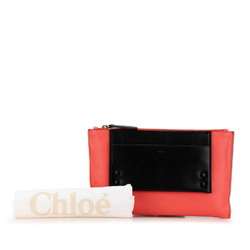 Chloé Chloe pouch red black leather women's