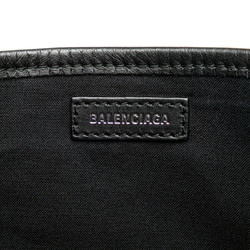 Balenciaga Navy Cabas S Leopard Handbag 339933 Brown Black Canvas Leather Women's BALENCIAGA