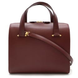 Cartier handbag, tote bag, shoulder leather, Bordeaux L1000217