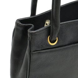 CHANEL Coco Mark Tote Bag Shoulder Caviar Skin Leather Black