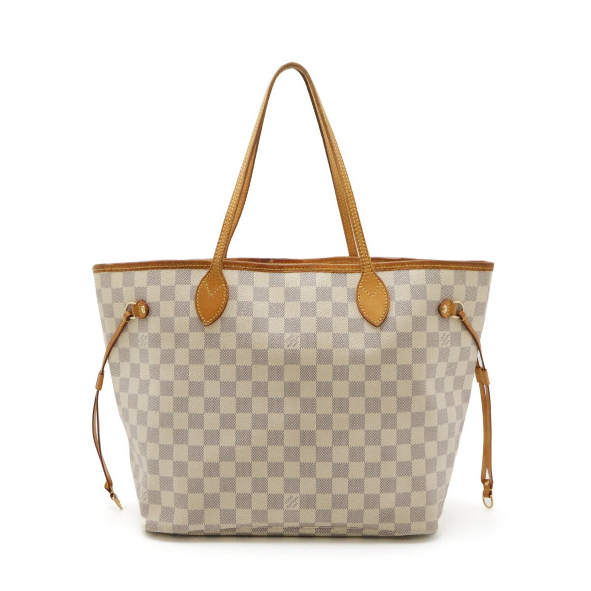 LOUIS VUITTON Damier Azur Neverfull MM Tote Bag Shoulder N51107