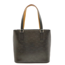 LOUIS VUITTON Louis Vuitton Monogram Matte Stockton Tote Bag Shoulder Leather Noir Black M55112