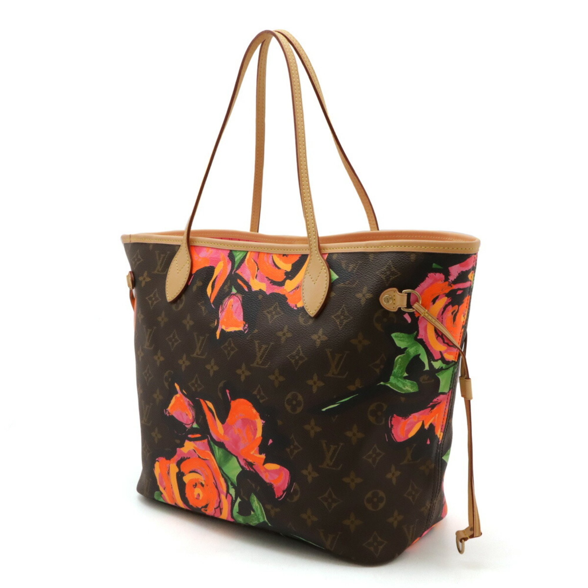 LOUIS VUITTON Louis Vuitton Monogram Rose Neverfull MM Tote Bag Shoulder Stephen Sprouse Collaboration M48613