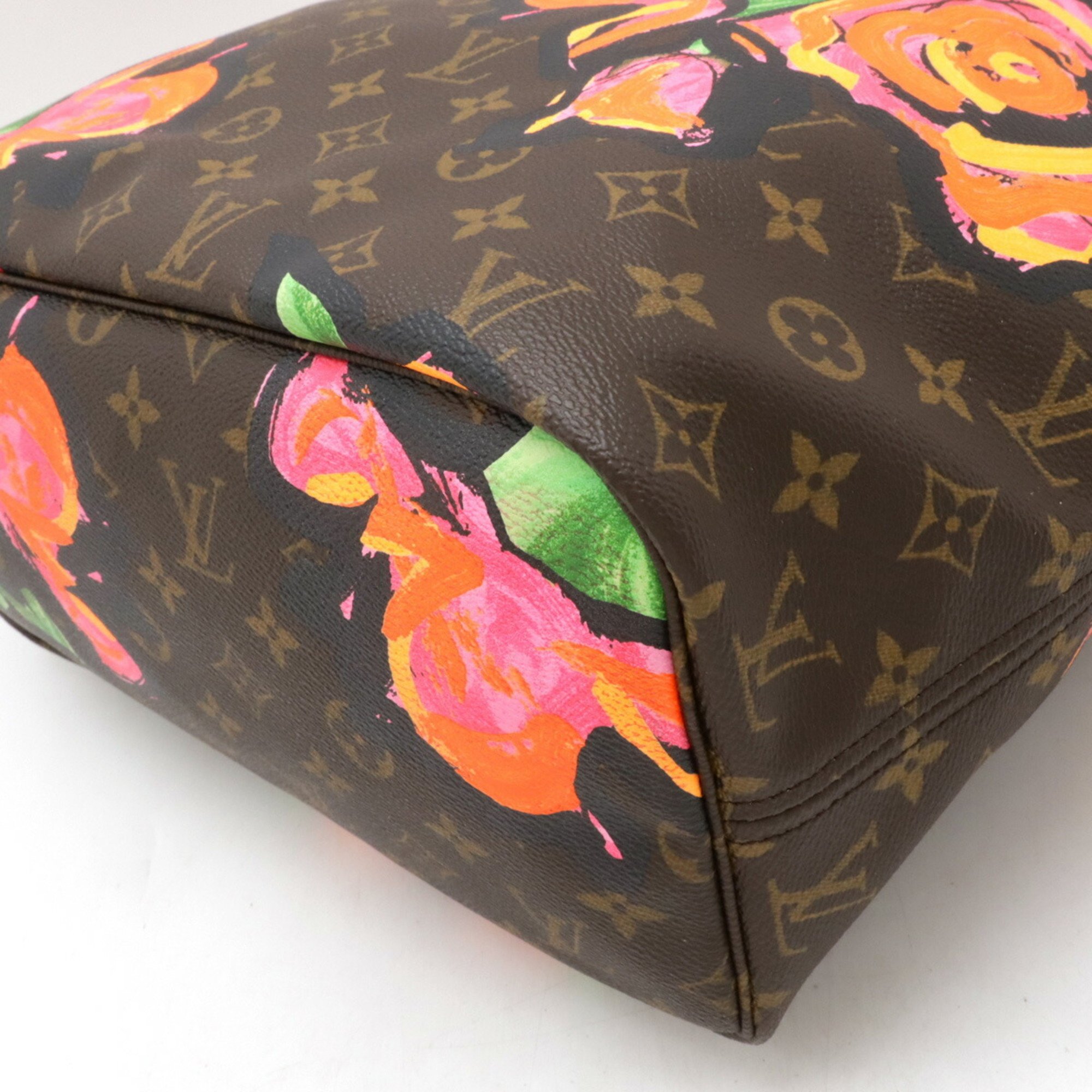 LOUIS VUITTON Louis Vuitton Monogram Rose Neverfull MM Tote Bag Shoulder Stephen Sprouse Collaboration M48613