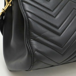 GUCCI GG Marmont handbag shoulder bag quilted leather black 448054