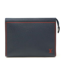 LOUIS VUITTON Taiga Pochette Voyage MM Second Bag Clutch Blue Marine Navy Red M63394