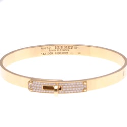 Hermes Kelly Pink Gold (18K) Diamond Charm Bracelet Pink Gold