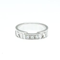 Tiffany Atlas White Gold (18K) Fashion Diamond Band Ring Silver