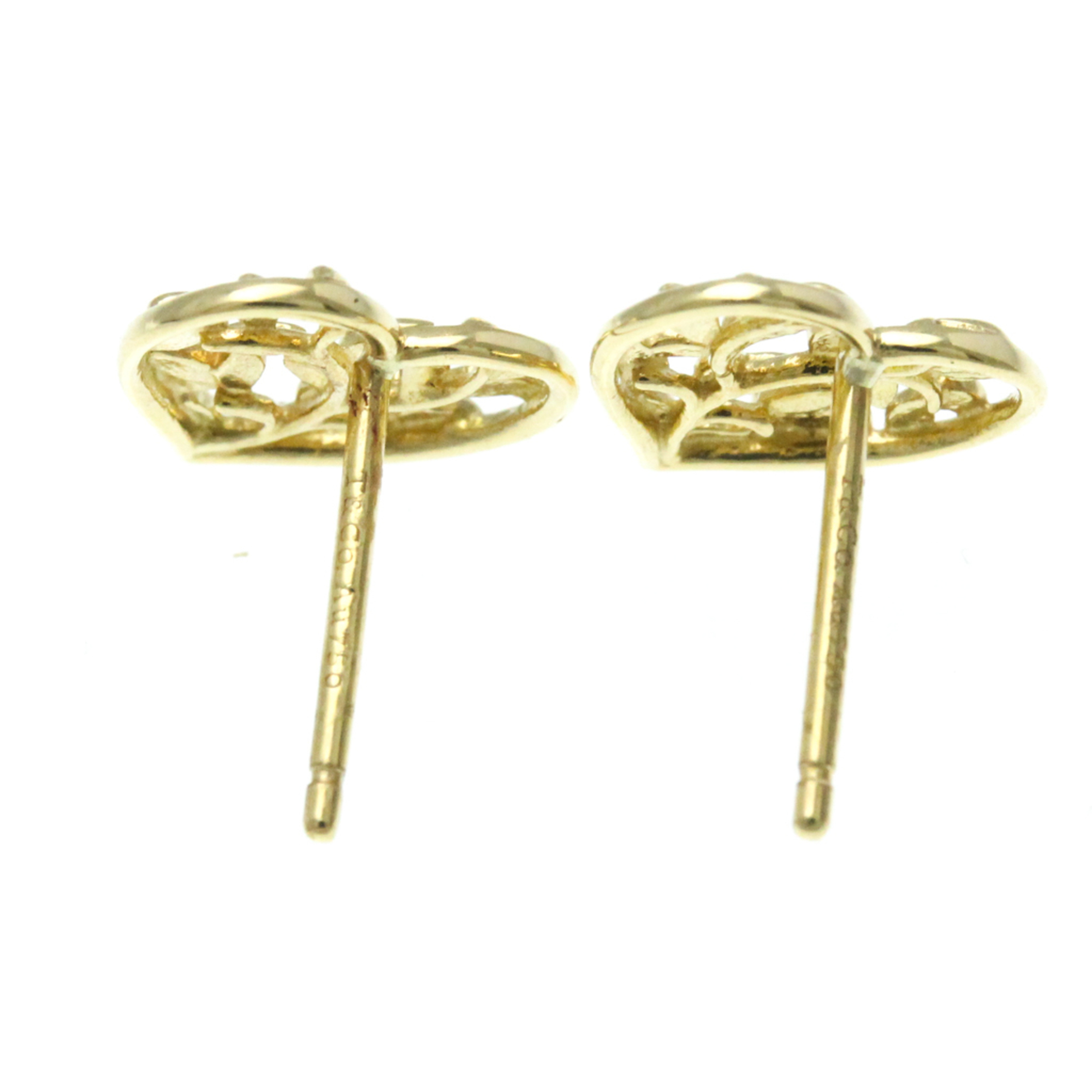 Tiffany Olive Heart Earrings No Stone Yellow Gold (18K) Stud Earrings Gold