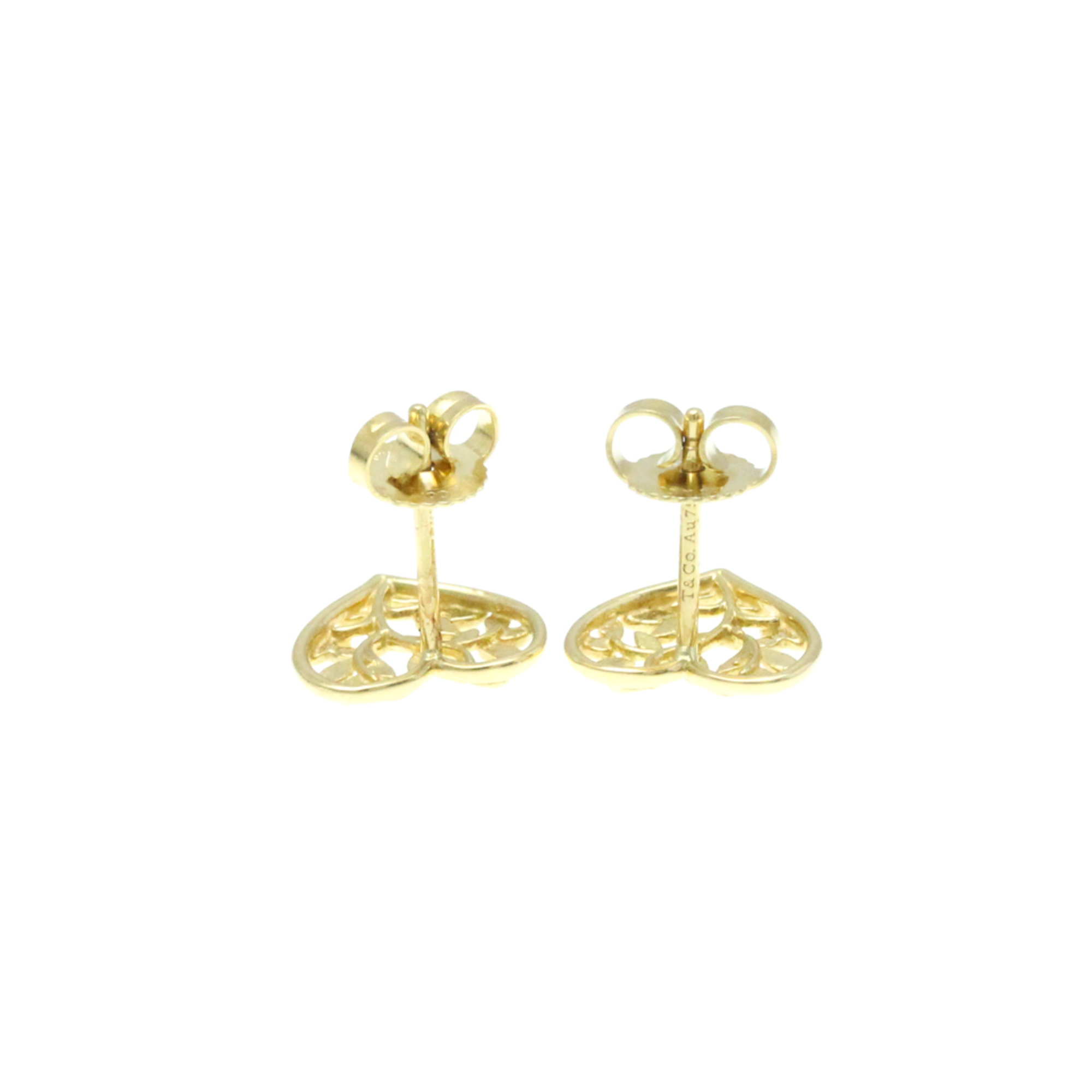 Tiffany Olive Heart Earrings No Stone Yellow Gold (18K) Stud Earrings Gold