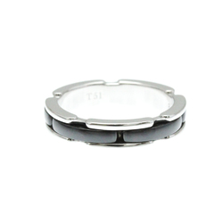 Chanel Ultra Collection Ring Small Size Ceramic,White Gold (18K) Fashion No Stone Band Ring Silver