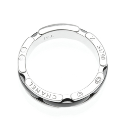 Chanel Ultra Collection Ring Small Size Ceramic,White Gold (18K) Fashion No Stone Band Ring Silver