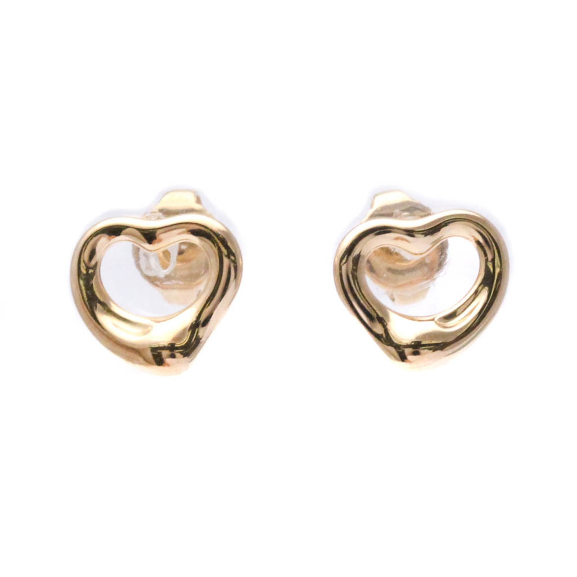 Tiffany Open Heart No Stone Pink Gold (18K) Stud Earrings Pink Gold