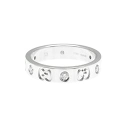 Gucci Icon White Gold (18K) Fashion Diamond Band Ring Silver