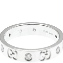 Gucci Icon White Gold (18K) Fashion Diamond Band Ring Silver