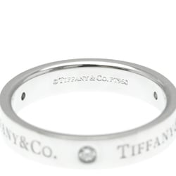 Tiffany Flat Band Ring Platinum Fashion Diamond Band Ring Silver