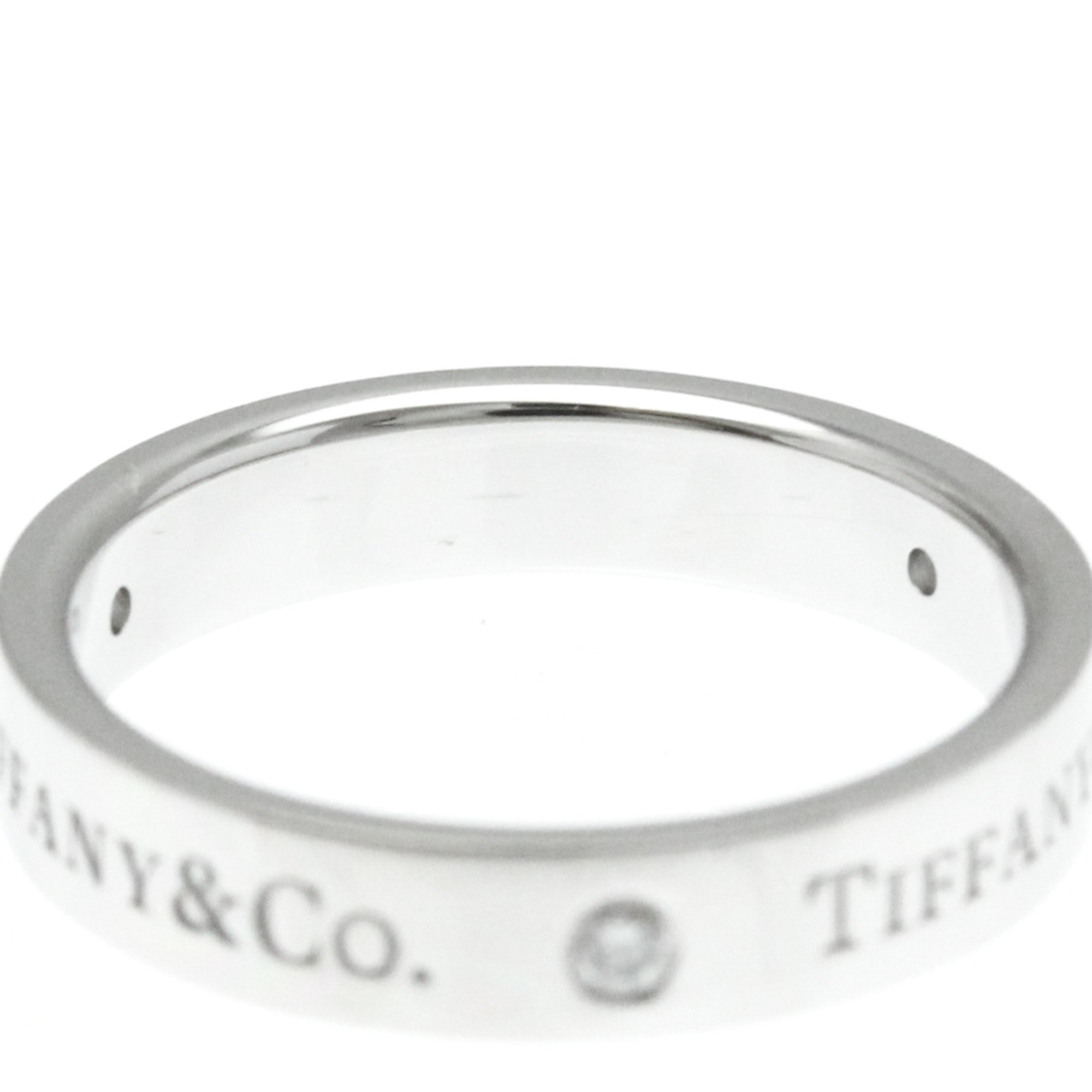 Tiffany Flat Band Ring Platinum Fashion Diamond Band Ring Silver