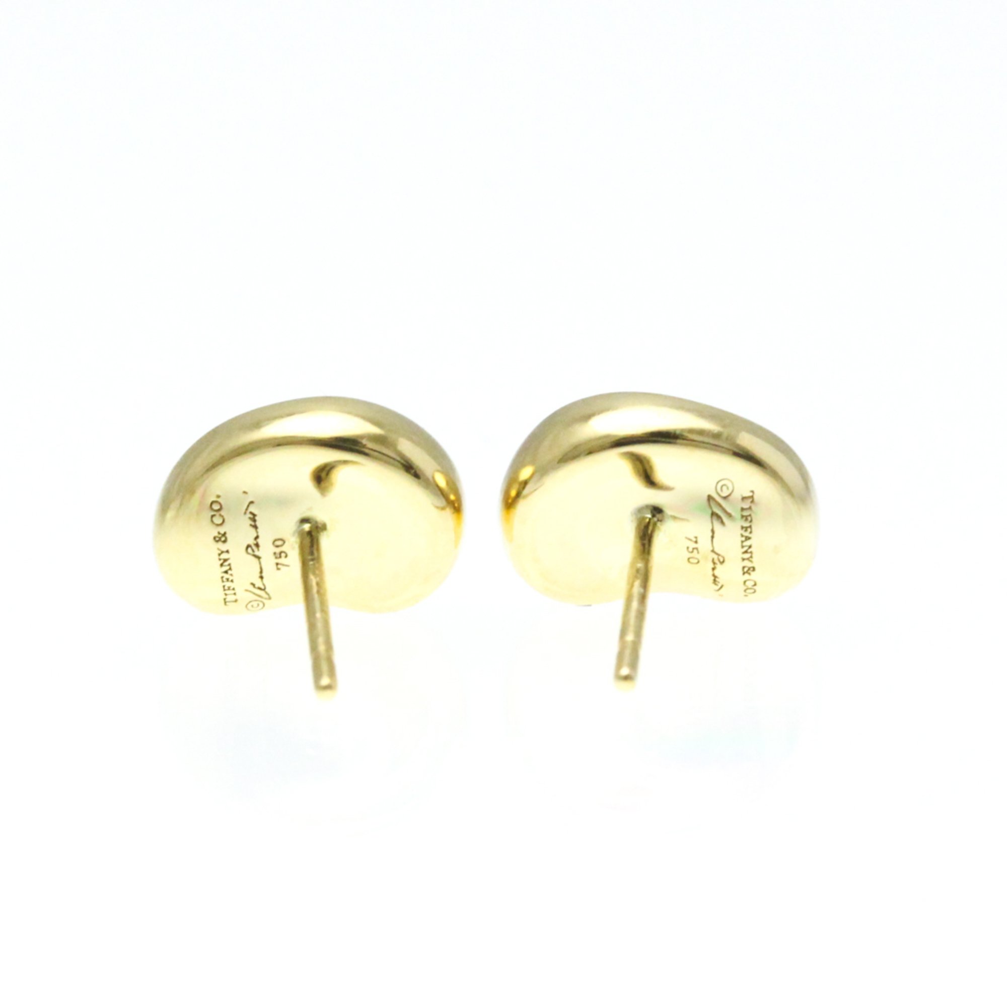 Tiffany Bean No Stone Yellow Gold (18K) Stud Earrings Gold