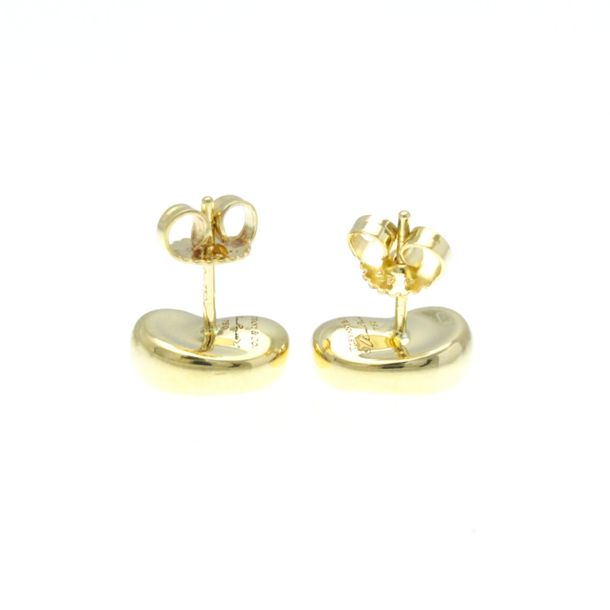 Tiffany Bean No Stone Yellow Gold (18K) Stud Earrings Gold