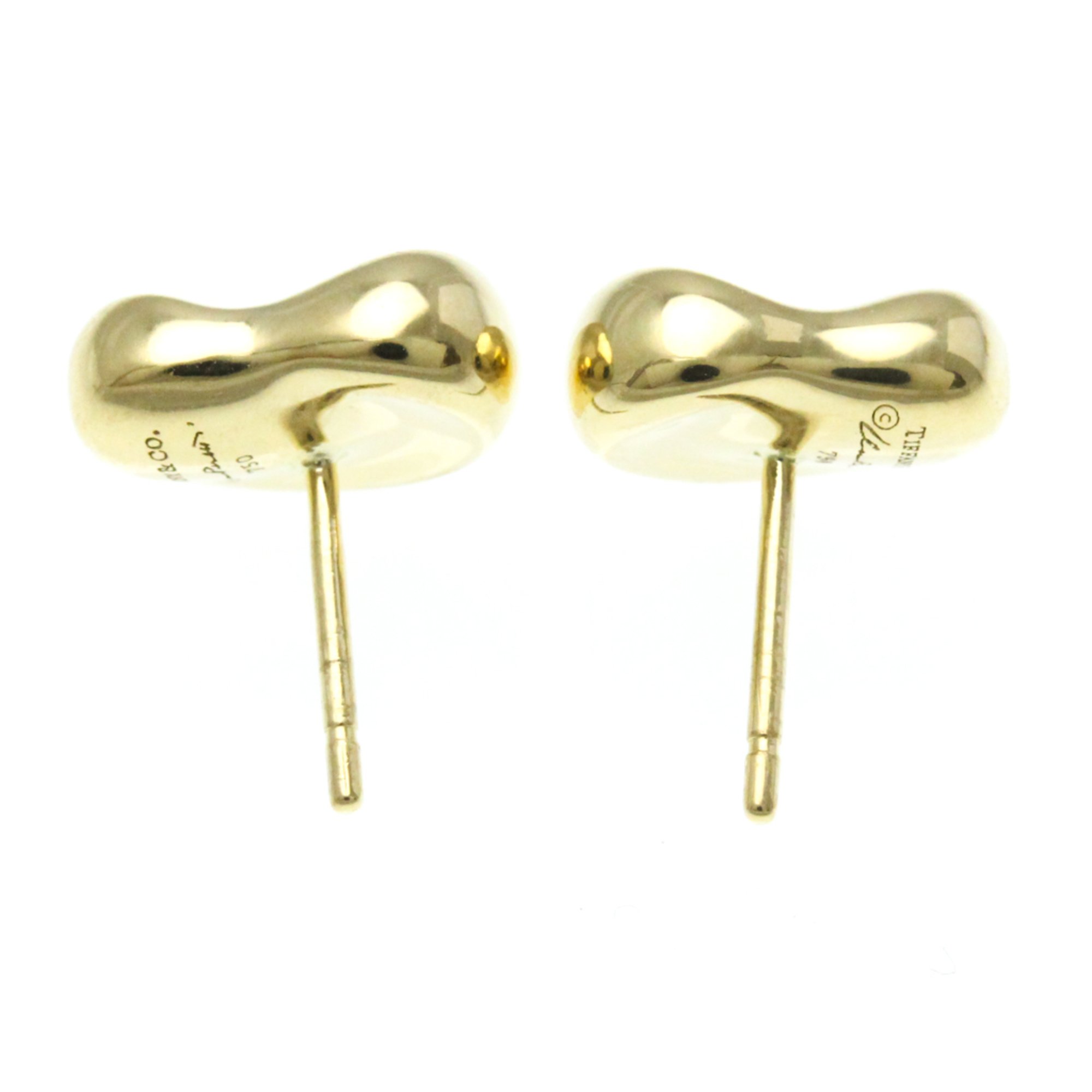 Tiffany Bean No Stone Yellow Gold (18K) Stud Earrings Gold