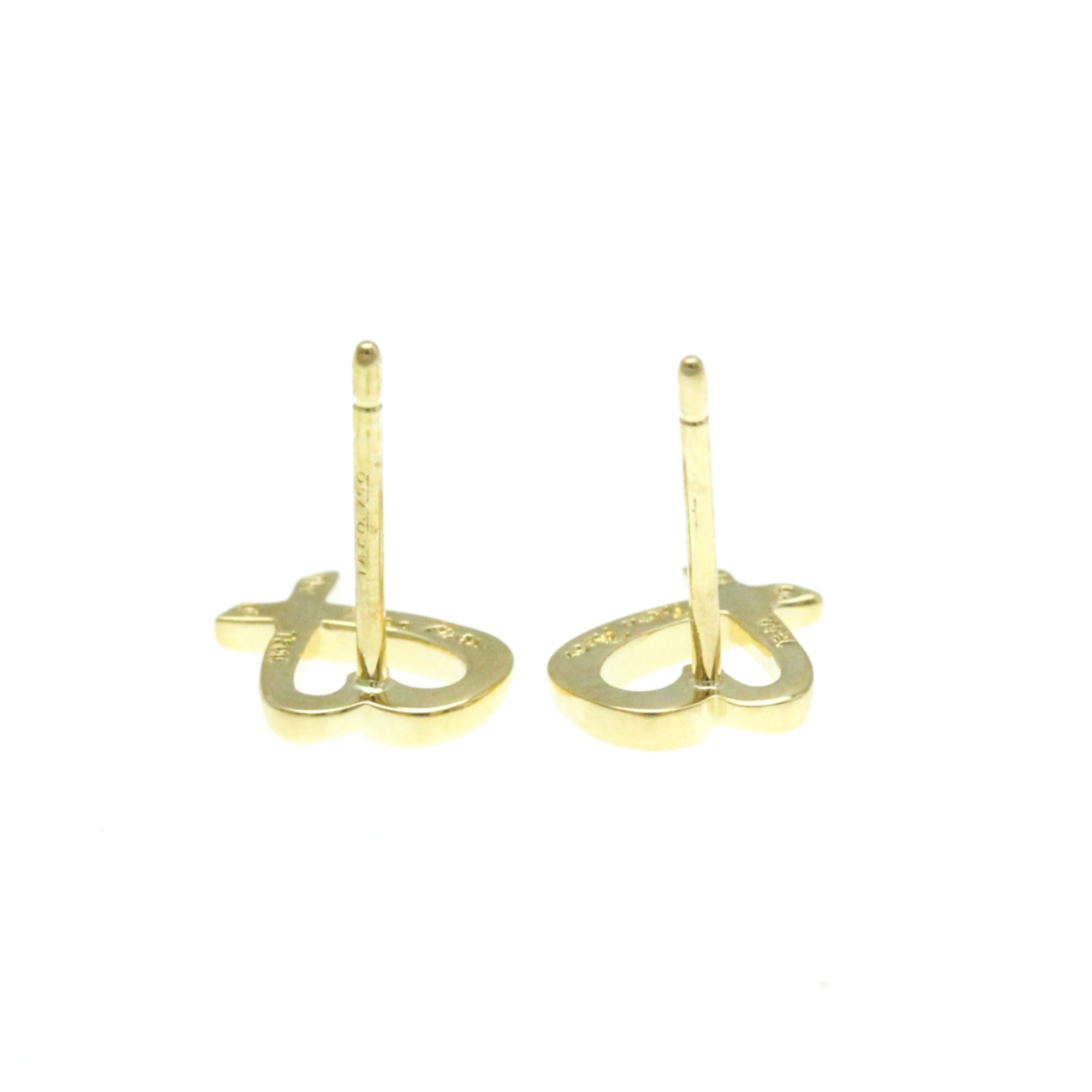 Tiffany Loving Heart No Stone Yellow Gold (18K) Stud Earrings Gold