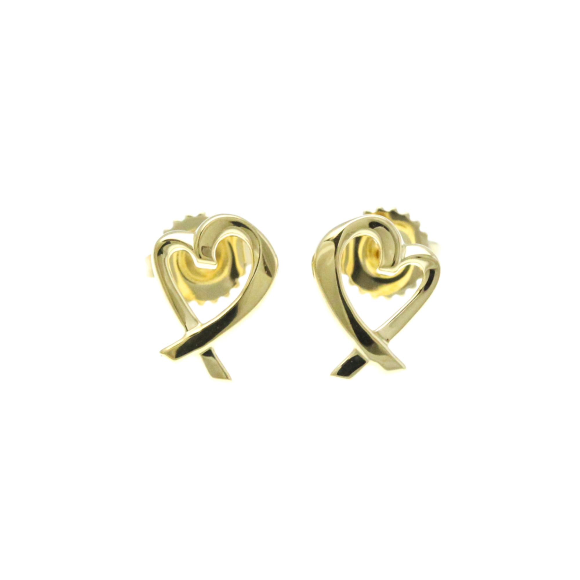 Tiffany Loving Heart No Stone Yellow Gold (18K) Stud Earrings Gold