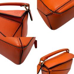 LOEWE Handbag Puzzle Leather Orange Women's n0435