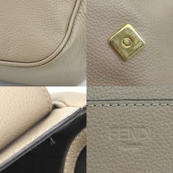 FENDI shoulder bag leather beige women's 8BT214-Q10 h30565a