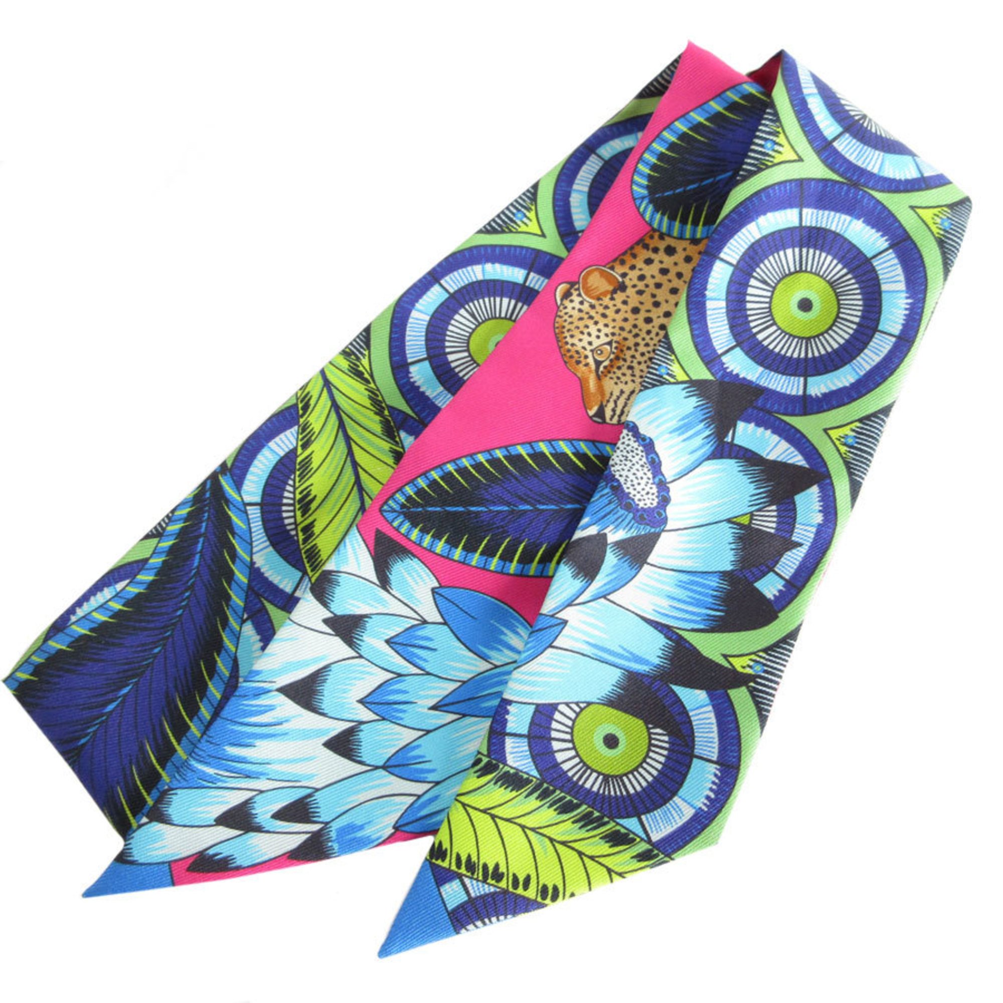 Hermes HERMES Scarf Muffler Twilly Silk Multicolor Women's s0362j